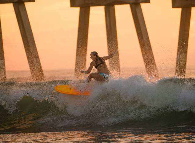 Surfing Wrightsville Beach