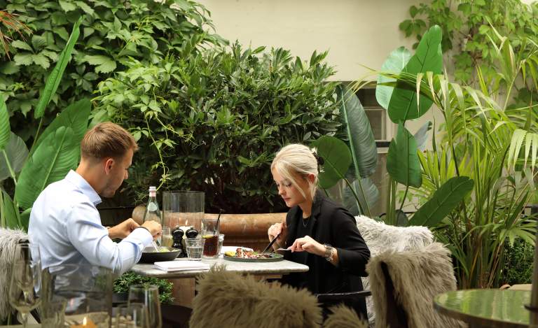 People dining at No. 131 The Terrace in Cheltenham