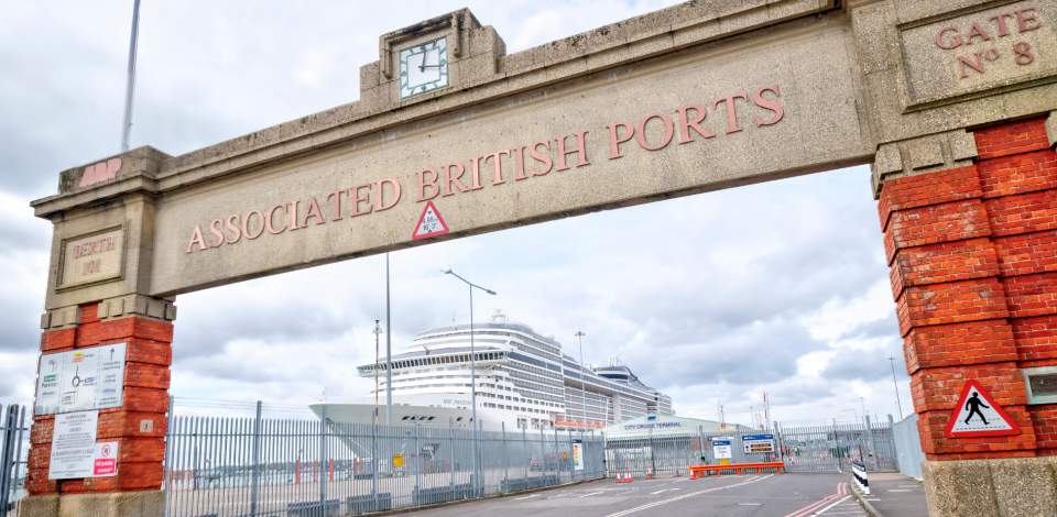 ABP Dock Gate 8 with cruise ship Southampton