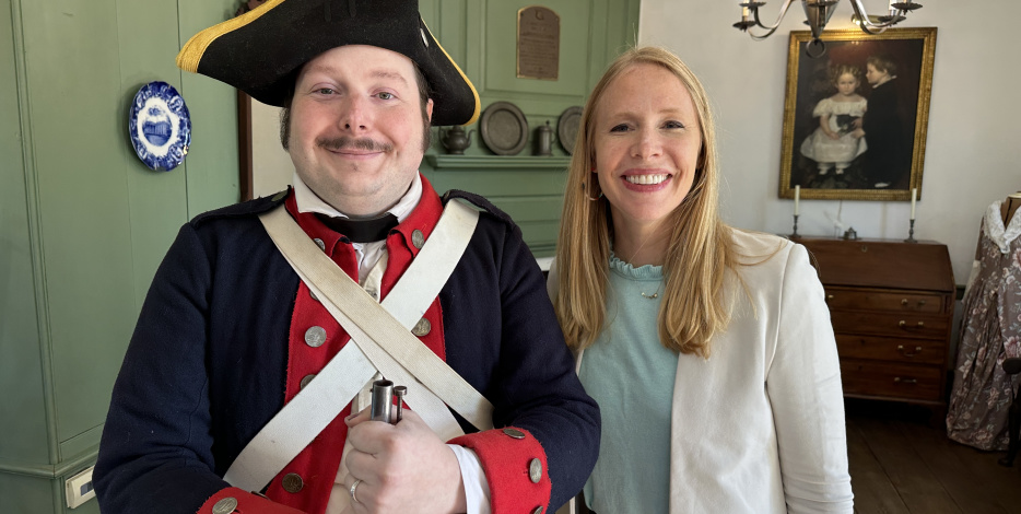 Darley with Revolutionary War Reenactor