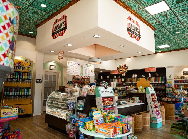 Interior of Jordan's Sweet Shoppe