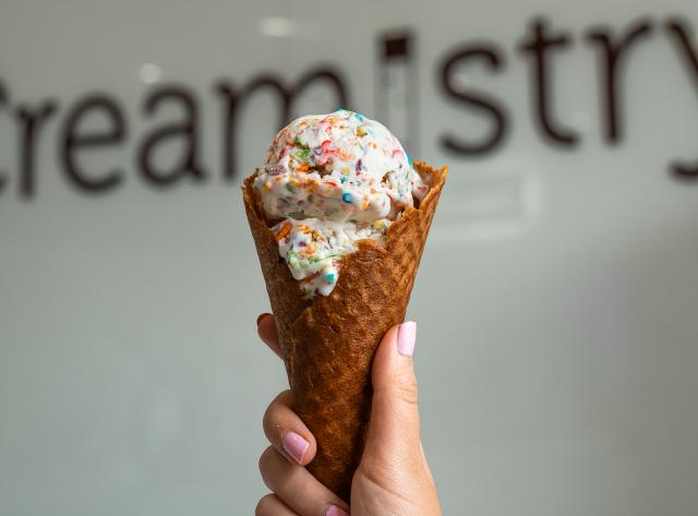 Fruity Pebbles Ice Cream at Creamistry