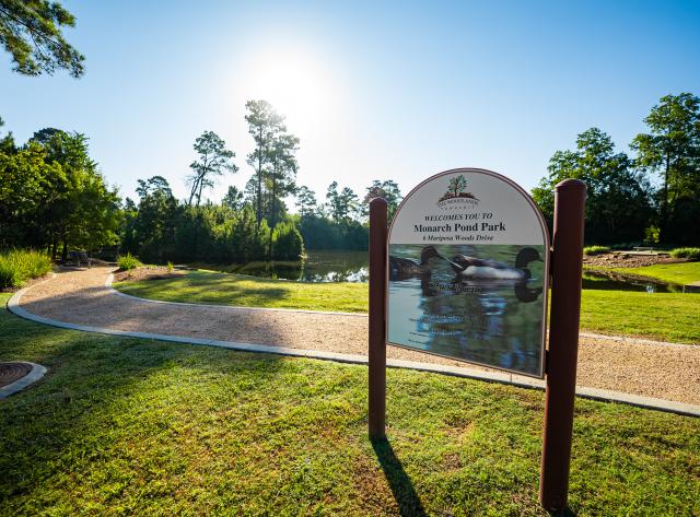 Monarch Pond Park Sign