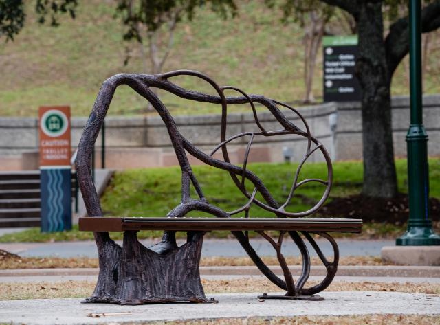 Windswept Oak Art Bench