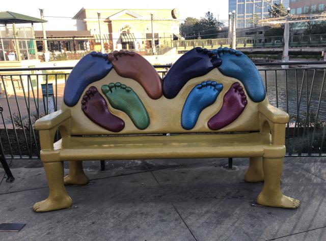 Foot Rest Art Bench