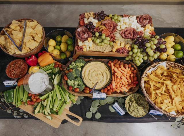 Charcuterie and hummus table