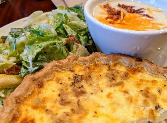 Quiche with Soup and Salad from La Madeleine