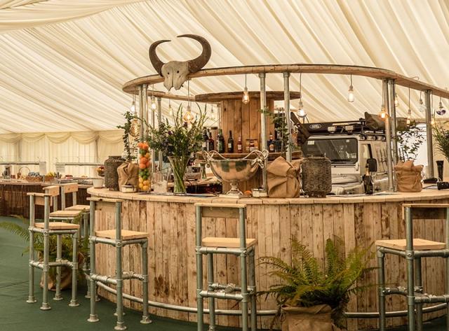 Rustic Horseshoe Bar