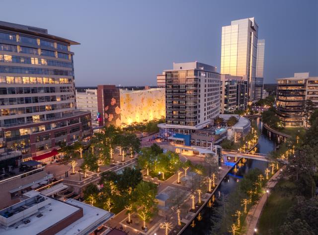 Aerial of Waterway Square