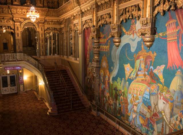 A photo of the inside architecture of the Landmark Theatre in Syracuse