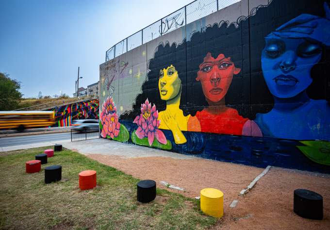 Its Okay Not to Be Okay Mural by Sade Lawson in Austin Texas