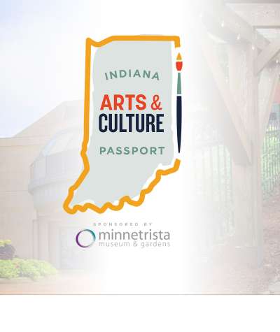 Minnetrista in the background of the Arts & Culture Logo