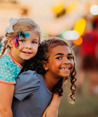 Two girls at the Johnson County Fair