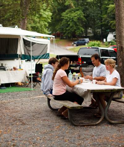 Campers at Seven Points Campground
