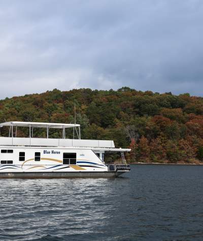 Houseboat #1 on the water at Seven Points Marina