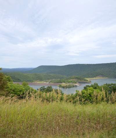 View of the Raystown Lake Dam from Ridenour Overlook