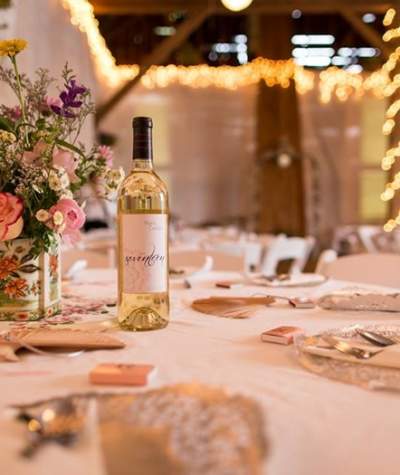 Greenland's Lodge - table setting with wine