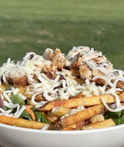 Plated chicken salad at McKinley's at the Huntingdon Country Club