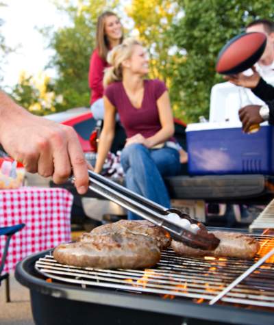 Grilling at a tailgate