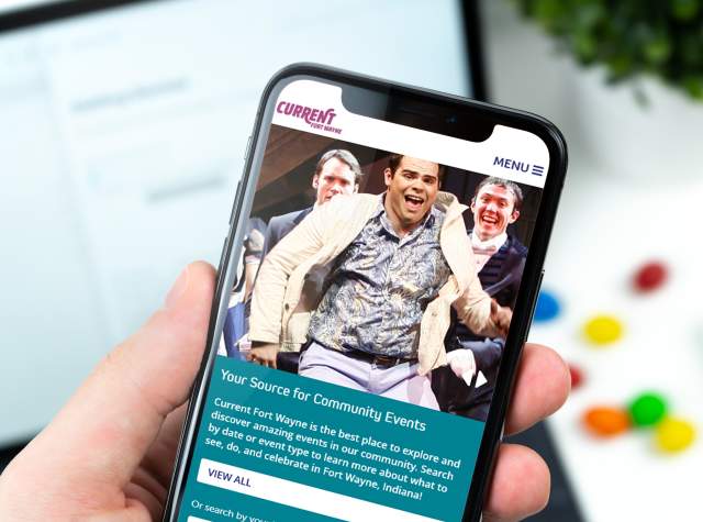 Current Fort Wayne on a mobile phone