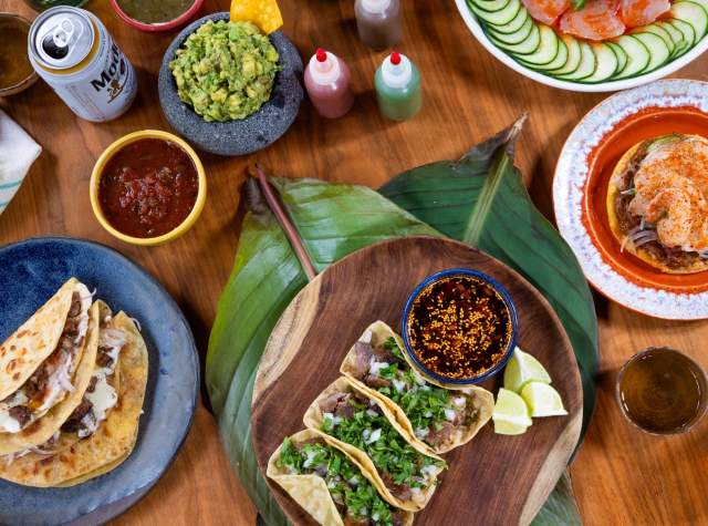 Mezquite food spread at Pullman Market