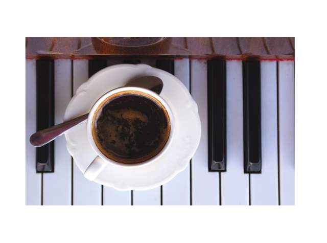 Coffee on a piano for the Coffee Concert: Ravel's Piano Trio