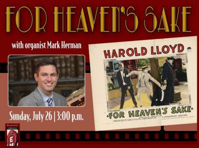Promotion image for For Heaven's Sake with organist Mark Herman