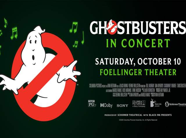 Promotional website image for Ghostbusters in Concert at the Foellinger Theatre on October 10.