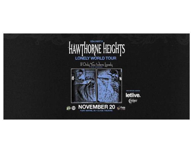 HAWTHORNE HEIGHTS ARTWORK CLYDE THEATRE