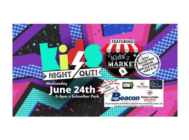 Promotion image advertising Kids Night Out on June 24