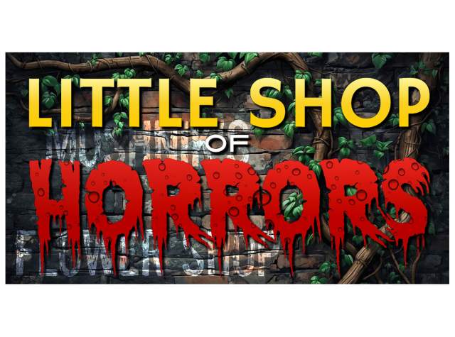 Promotional image for Little Shop of Horrors performances at Three Rivers Musical Theatre from October 16 - November 1.