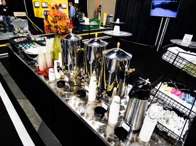 Refreshment set up at Mountain America Expo Center