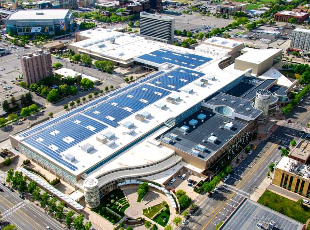 Salt Palace Convention Center Rooftop Solar Panels