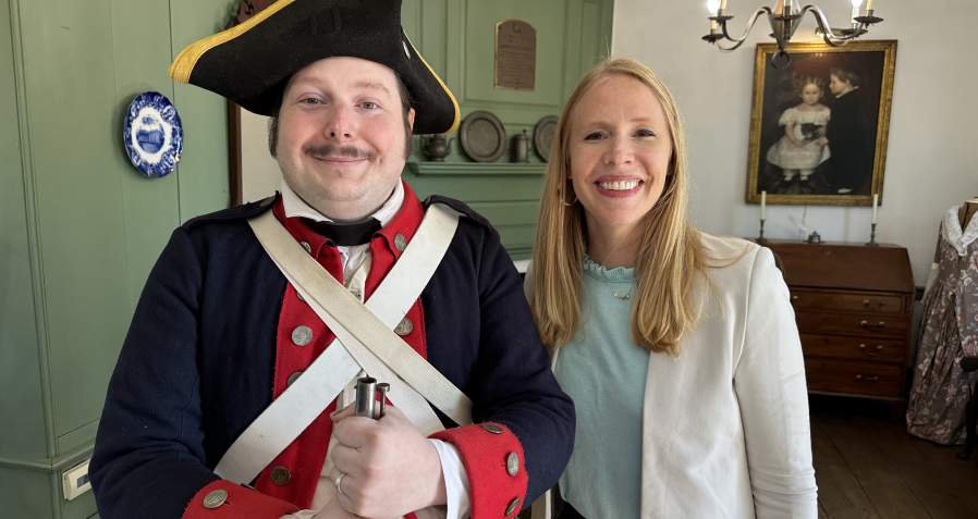 Darley with Revolutionary War Reenactor