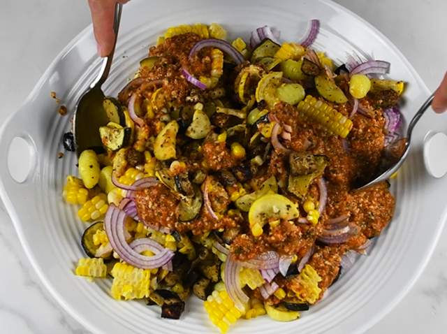 Dave's Fresh Marketplace: Summer Veggies & Gnocchi with Romesco