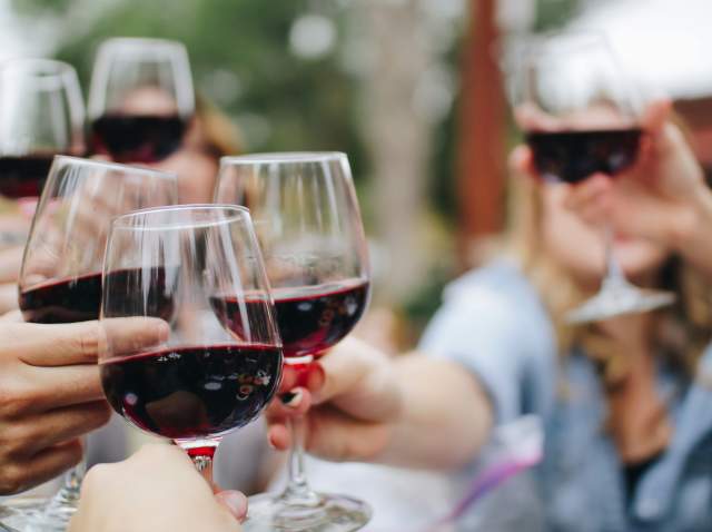 Wine Glasses Clinking