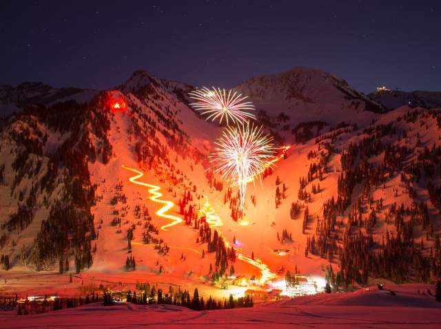 Fireworks Above Alta