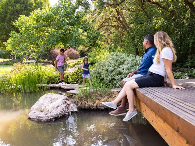 Image of a family at Red Butte Garden