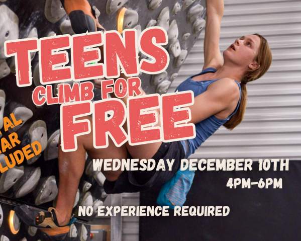 Free Climbing Day for Teens!