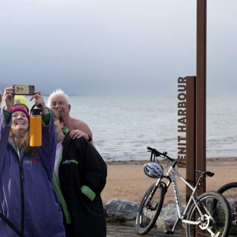 People taking Selfie at Fenit Harbour