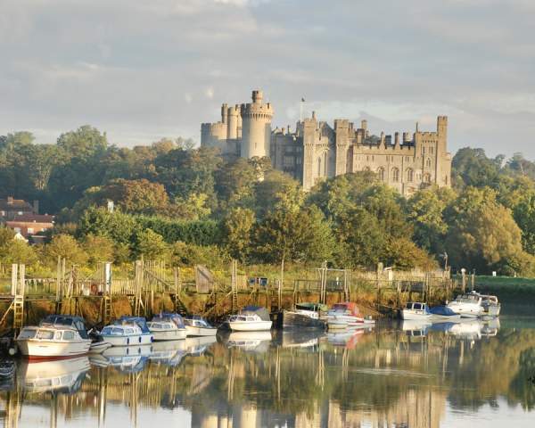 Arundel Castle with the River Arun in the foreground