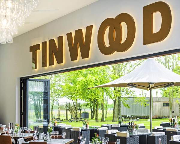 A view of Tinwood Estate Tasting Room out towards the vines
