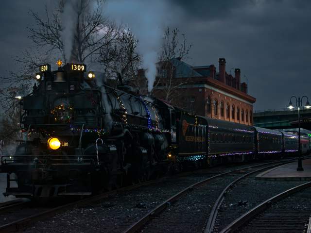 Polar Express Train Waiting to Depart by Stan Navalaney