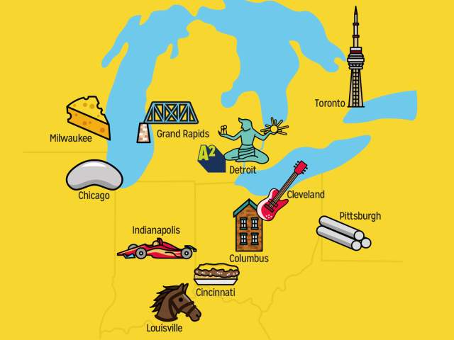Illustrated Midwest Map
