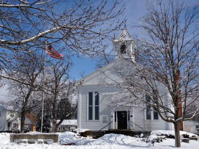 Little White School Museum - Winter Scene