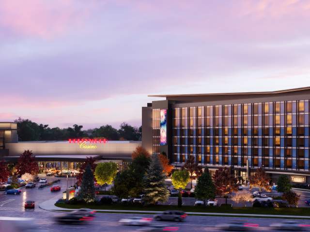 Rendering of the new land-based Hollywood Casino Aurora set to open in 2026.