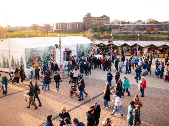 Christkindlmarket Aurora at RiverEdge Park in Aurora, Illinois