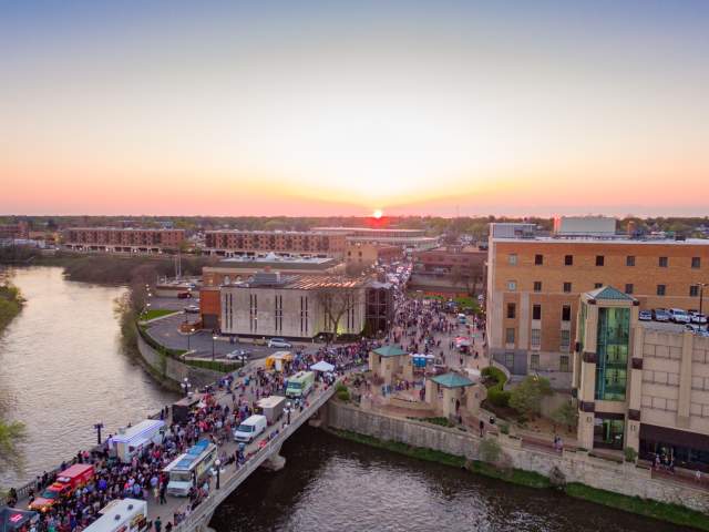 Food Truck Fest Aurora Aerial Shot