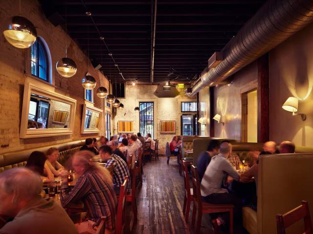 Lamberts barbecue restaurant Interior in downtown austin texas