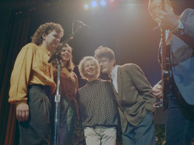 Marcia Ball with Lyle Lovett and three other musicians at ACL 15th Anniversary Show